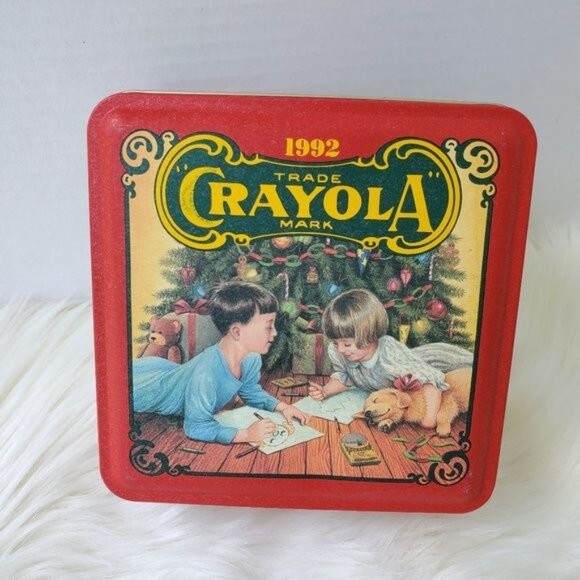 Vintage 1992 Crayola Christmas tin - Picture 1 of 6